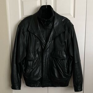 Wilsons Men's Pelle Studio Leather Bomber Jacket